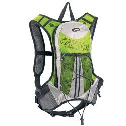 CAPTOR - Cyklistický a bežecký batoh zelený/strieborný 2l, vodeodolný