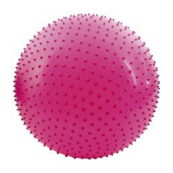 SAGGIO FIT - Fitness masážna lopta ružová 65 cm vrátane pumpičky